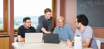 From left: Alvaro K?hn-Luque, Leonard Schmiester (project leader), Arnoldo Frigessi and Youness Azimzade.