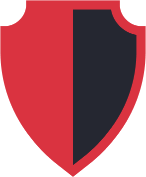 Bildet kan inneholde: r?d, symbol, logo, grafikk, emblem.